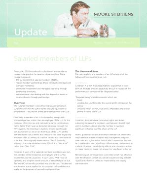 Fillable Online Salaried Members Of LLPs Fax Email Print PdfFiller