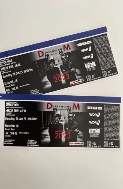 Depeche Mode Tickets Merkur Spiel Arena Stehplatz B