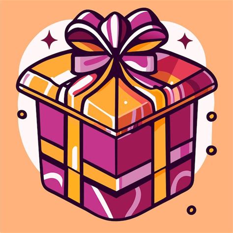 Premium Vector Surprise Gift Box With Ribbon Bow Hand Drawn Flat