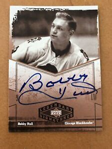 BOBBY HULL 2004-05 UPPER DECK LEGENDARY SIGNATURES AUTOGRAPH AUTO SP/81 ...