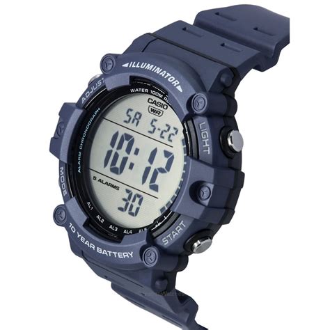 Casio Standard Digital Blue Resin Strap Quartz AE 1500WH 2A 100M Men S