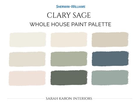 Sherwin Williams Clary Sage Palette Sage Green Color Palette