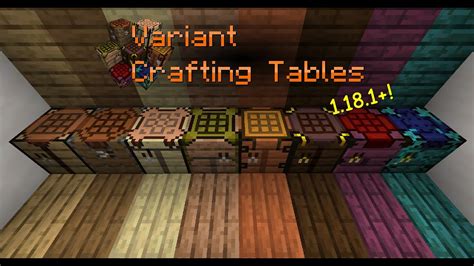 Minecraft Mod Overview Variant Crafting Tables Forge X