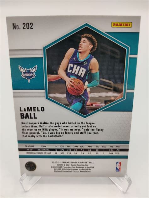 Panini Mosaic Lamelo Ball Rc Rookie Hornets Ebay