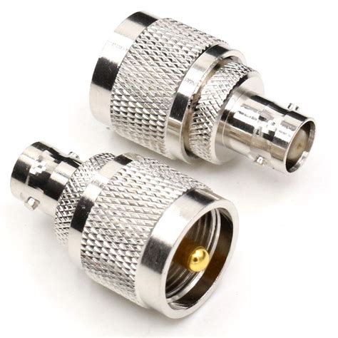 Uhf Male Pl Pl To Bnc Female Jack Rf Coaxial Adapter Uhf To Bnc