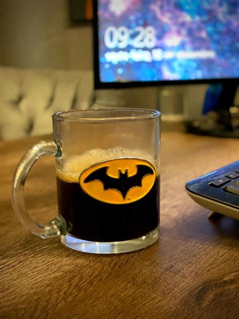 Caneca De Vidro Brasão Batman Liga Da Justiça Super Amigos Super