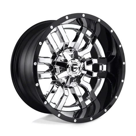 Fuel Wheels Silverado Sledge Chrome With Gloss Black Lip Lug