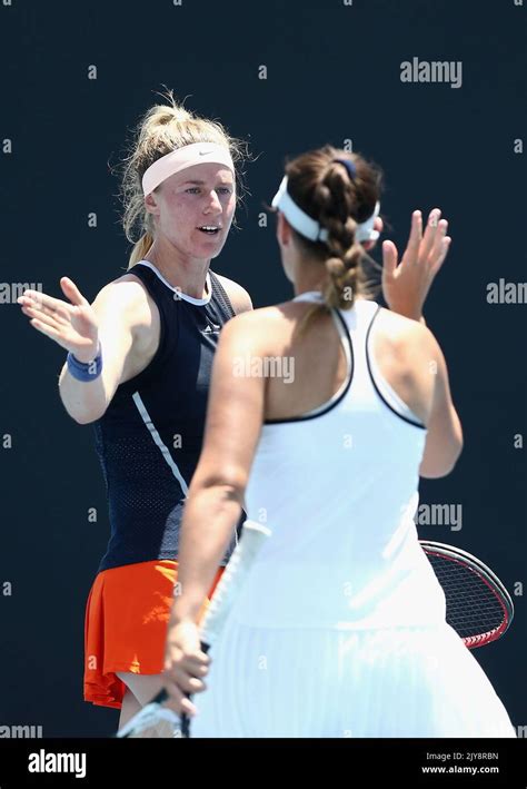 Alana Parnaby Of Australia And Sara Tomic Of Australia In Action In