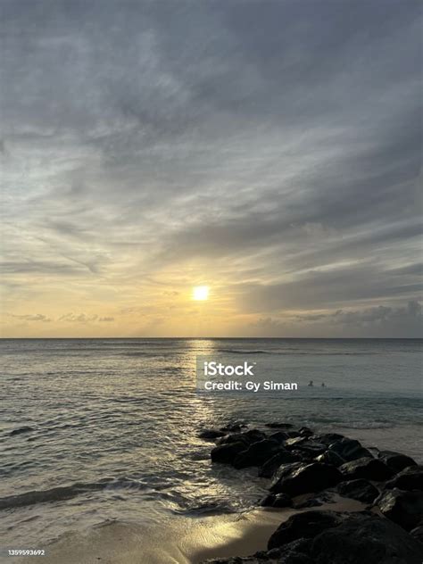 Caribbean Beach Sunset Stock Photo - Download Image Now - Barbados ...