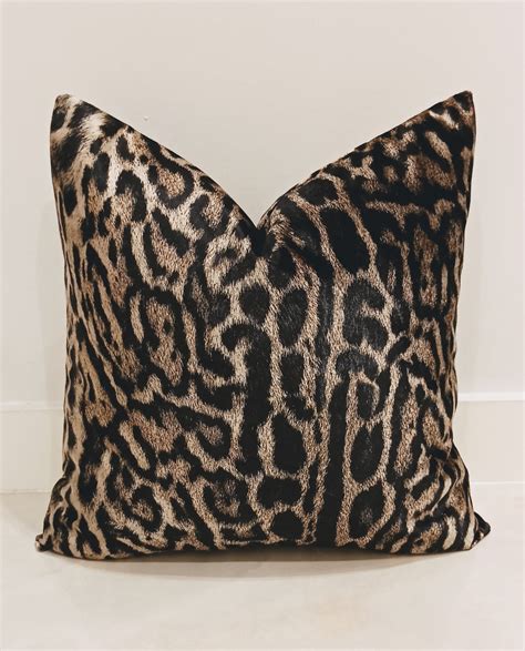 Leopard Print Velvet Pillow Cover Animal Pattern Pillow Etsy