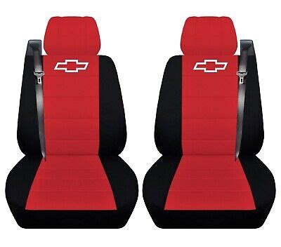 Red Chevy Logo Seat Covers - Velcromag