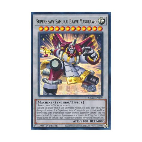 Superheavy Samurai Brave Masurawo CYAC EN039 Ultra Rare Duelshop