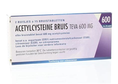 Acetylcysteine 600mg 30 Effervescent Tablets Teva Bik Bik Online