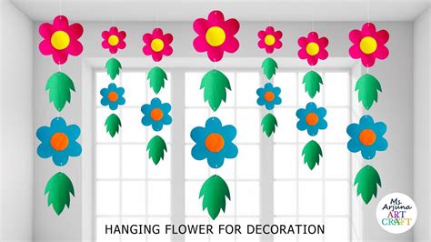 Paper Flower Hanging Decoration Ideas School Decoration Ideas