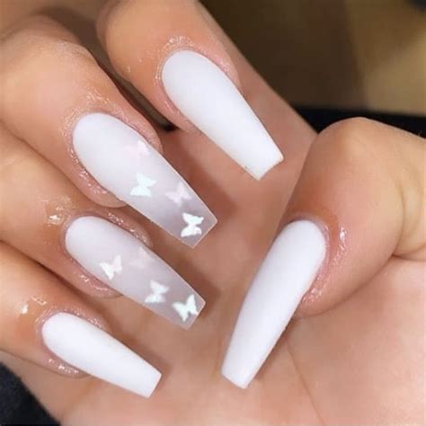 White Aesthetic Nails Design Dise O De U As Blancas Aest Tico Acrylic