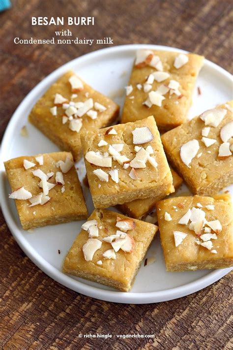 Besan Burfi With Condensed Milk Dairy Free Chickpea Flour Fudge