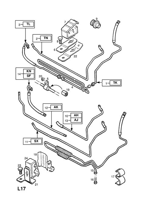 Opel Astra F Power Steering Hoses And Pipes Contd Opel Epc