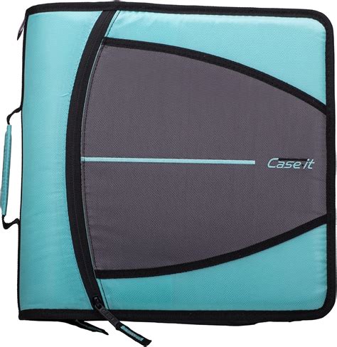 Case It The Mighty Zip Tab Zipper Binder Inch O Rings Color Tab