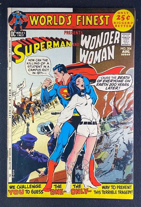 Worlds Finest 1941 204 FN 6 5 Neal Adams Cover Superman Wonder