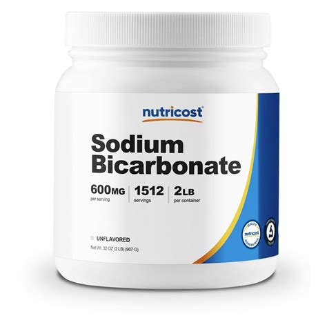 Nutricost Sodium Bicarbonate 2 Lb 600mg Per Serving Non Gmo