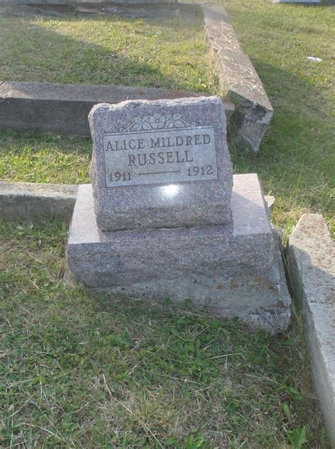 Alice Mildred Russell 1911 1912 Find A Grave Memorial