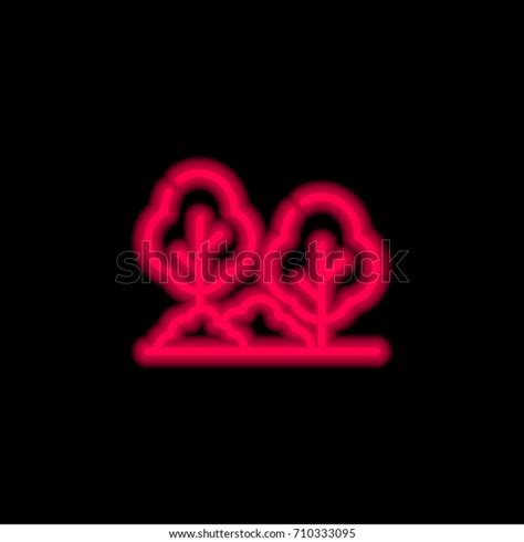 Garden Red Glowing Neon Ui Ux Stock Vector Royalty Free 710333095