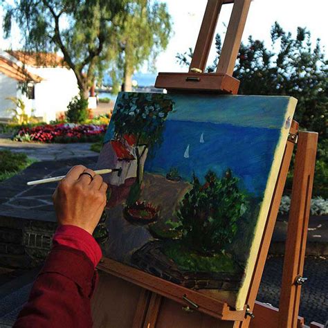 Plein Air oil painting session