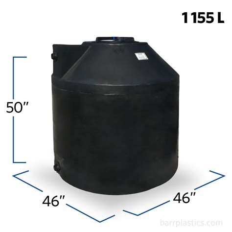 305 Gallon Plastic Vertical Water Storage Tank With 2 Fitting 40702