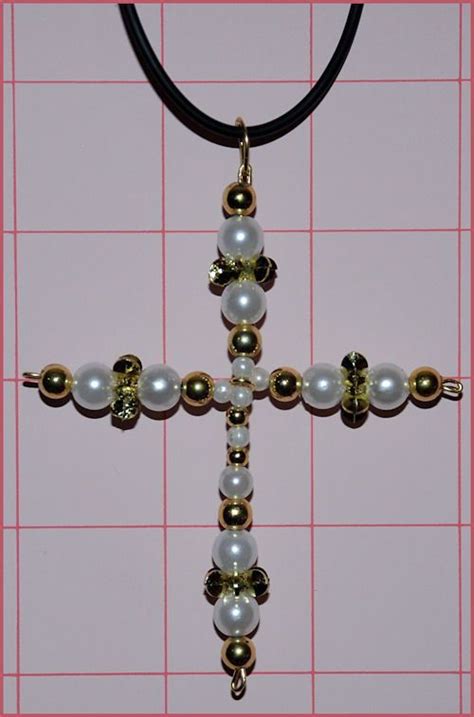 Make A Beaded Cross Necklace From A Kit Jewelry Projects Beaded