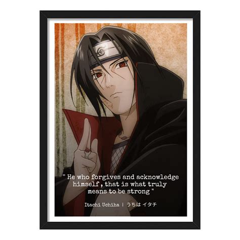 YourCanvas Naruto Shippuden Itachi Uchiha Quote Anime Framed Poster