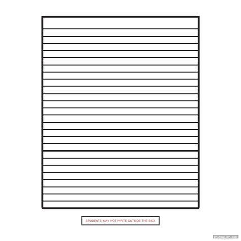 Printable Staar Writing Paper