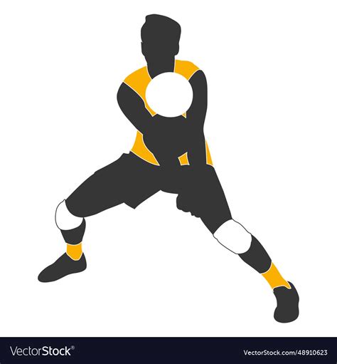 Male Volleyball Player Royalty Free Vector Image