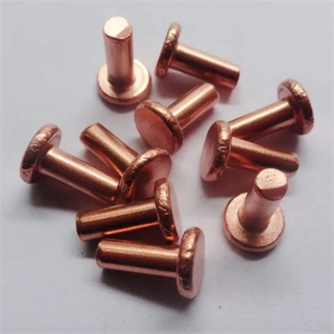 M5 Flat Head Copper Rivets Solid Brass Rivet 4mm Diameter 6mm 40mm