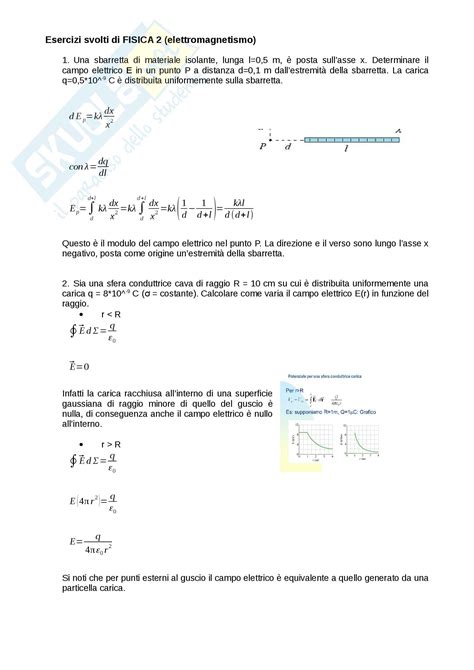 Esercizi Svolti Esercitazione Di Fisica 2