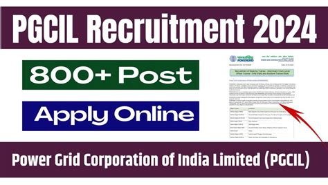 PGCIL Recruitment 2024 Diploma Trainee JOT And Assistant Trainee