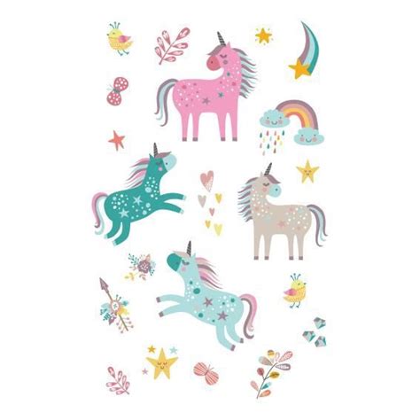 Corps Tatouage Tatouage Licorne De Dessin Anim Pour Enfants