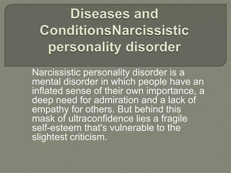 Narcissistic Personality Disorder PPT