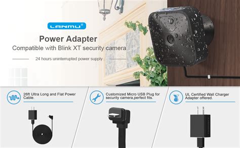 Amazon Lanmu Weatherproof Power Cable Compatible With Blink