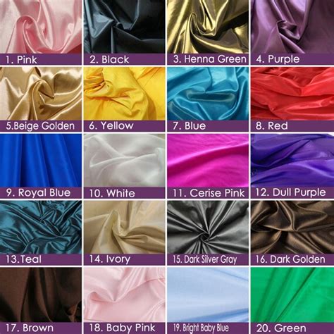 Colors Taffeta Fabric Plain Taffeta Fabric Taffeta Silk Etsy