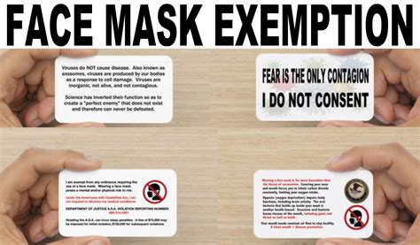 Face Mask Exemption Stop Look Think