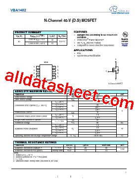 VBA1402 Datasheet PDF VBsemi Electronics Co Ltd