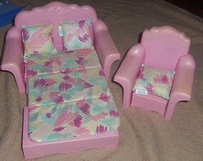 Vtg Mattel Barbie Sweet Roses Couch Sofa Bed Futon Lounger Set