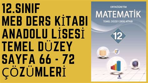 12 SINIF TEMEL DÜZEY MEB DERS KİTABI ANADOLU LİSESİ SAYFA 66