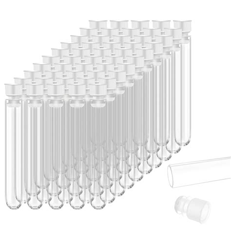 100 500 Pack Plastic Test Tubes Plastic Sample Test Tubes With Caps