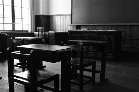 Wooden Chairs In An Old Classroom Stock Image Image Of Learn Knowledge 89029133