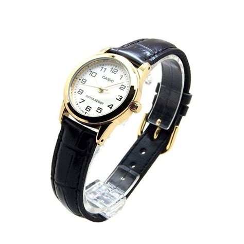 Relógio Casio Dourado e Preto Feminino LTP V001GL 7BUDF SC Preto