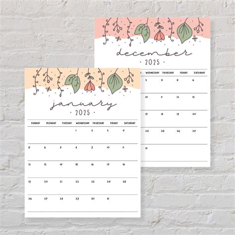 Printable 2025 Calendar · Tidy Plans