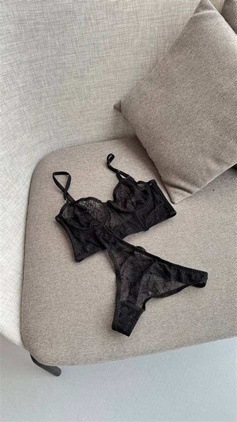 Floral Fantasy Black Lace Lingerie Set With Corset Bustier And String Panties Etsy