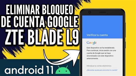 Eliminar Bloqueo De Cuenta Google Zte Blade L Android Youtube