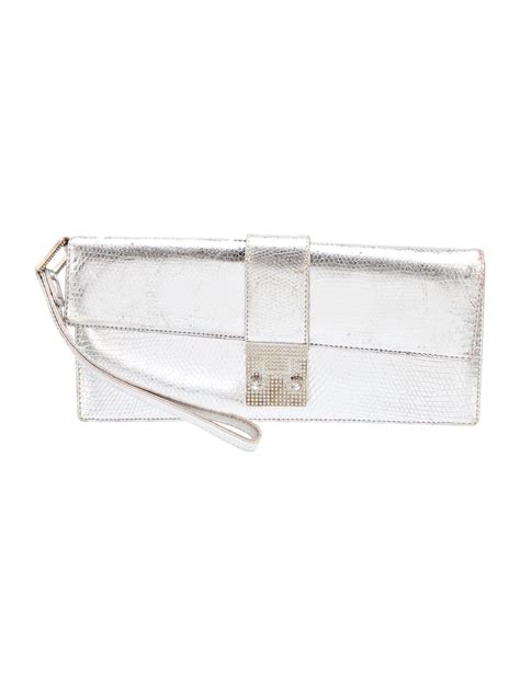 Valentino Metallic Crystal Embellished Evening Bag Metallic Evening